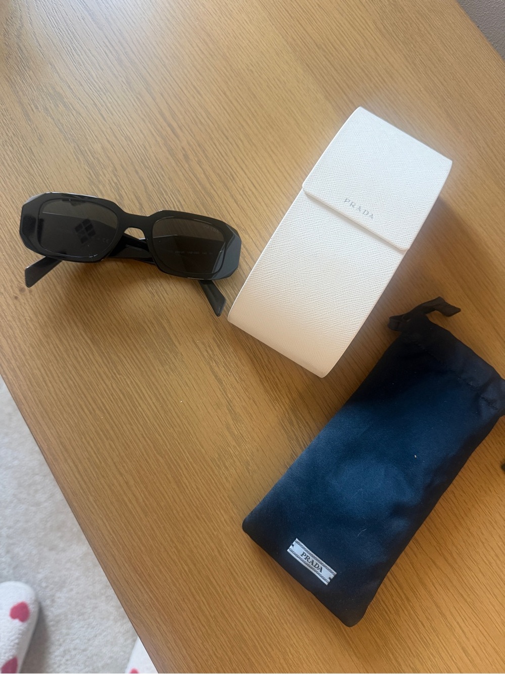 Prada Black Geometric Women's Sunglasses